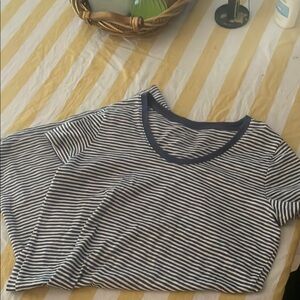 Striped Navy and White T-Shirt dress